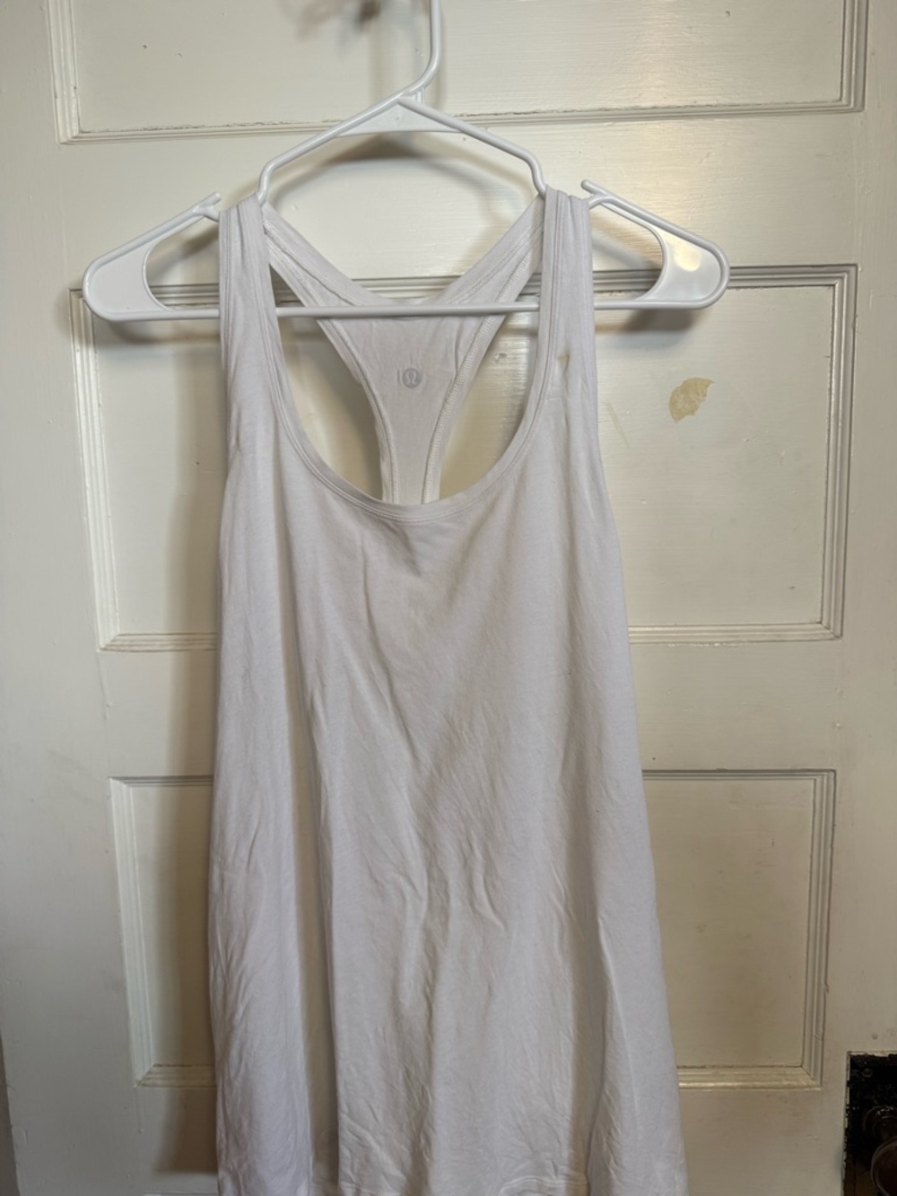 Lululemon White Scoop Neck Racerback Tank